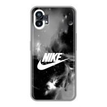 Чехол с логотипом Найк на Nothing Phone 1 (Найк дымчатый)