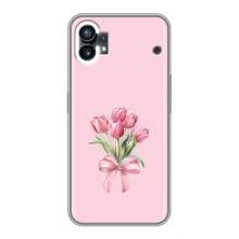 Чехол с розовым рисунком для Nothing Phone 1 – Букет цветов