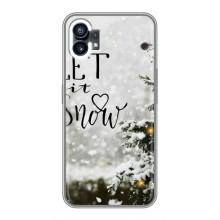 Новогодние, Праздничные Чехлы для Nothing Phone 1 - 2024 год (Let it snow)