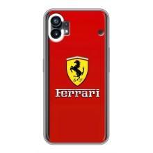 Силиконовый бампер с картинкой машины на Nothing Phone 1 – Ferrari Logo
