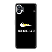 Силиконовый Чехол на Nothing Phone 1 с картинкой Nike – Later