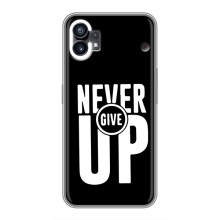 Силиконовый Чехол на Nothing Phone 1 с картинкой Nike – Never Give UP