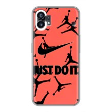 Силиконовый Чехол Nike Air Jordan на Насинг Фон 1 – Just Do It