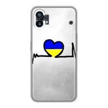 Силиконовый Чехол на Nothing Phone 1 (Я-Украина) – Украинская кардиограмма