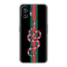 Чехлы Бренд GUCCI для Nothing Phone 2 – Змей Гуччи