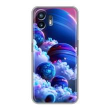 Чехлы КОСМОС для Nothing Phone 2 – Синие планеты