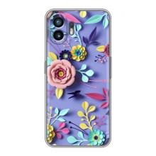 Чохли з квітами для Nothing Phone 2 (VPrint) (Дизайн квітів)