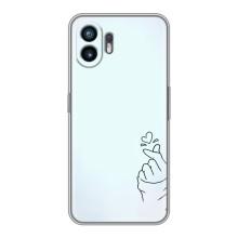 Чохол (Знак сердечка) для Nothing Phone 2 – Сердечко на блакитному