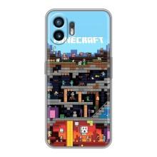 Чехол Майнкрафт на Nothing Phone 2 (AlphaPrint) Minecraft