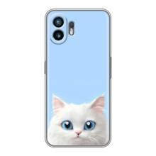 Чехол на тематику: Коты для Nothing Phone 2 – Белый кот