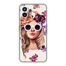 Чехол с картинкой Модные Девчонки Nothing Phone 2 – Девушка в очках