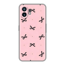 Чохол банти для Nothing Phone 2 – Чорні бантики