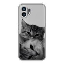Чехол с рисунком кот на Nothing Phone 2 – Пара котов