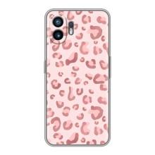 Чехол с розовым рисунком для Nothing Phone 2 – Розовый леопард