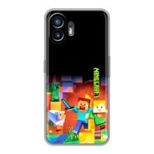 Чехлы для Nothing Phone 2 (Персонажи Майн Крафт) – Герой Майнкрафт