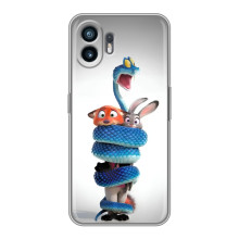 Силіконовий чохол з принтом Зоотрополіс для Nothing Phone 2 – Змія Зоо