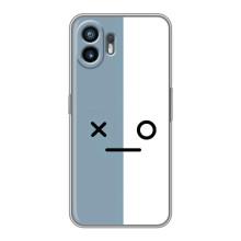 Чохли (ТПУ) (смішні стікери) для Nothing Phone 2 – Сіро-білий