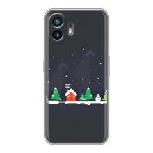 Силиконовый бампер на рождество для Nothing Phone 2 – Город зимний