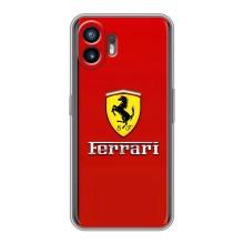 Силиконовый бампер с картинкой машины на Nothing Phone 2 – Ferrari Logo