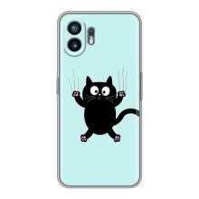 Силіконовий чохол з котиком для Nothing Phone 2 – Падаючий кіт