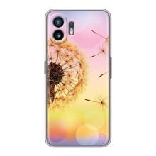 Силиконовый Чехол с одуванчиками на Nothing Phone 2 – Цветок-одуванчик