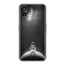 Силиконовый Чехол с принтом "Космонавты" на Nothing Phone 2 – Космонавт романтик