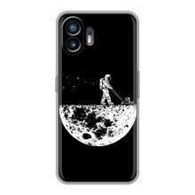 Силиконовый Чехол с принтом "Космонавты" на Nothing Phone 2 – Космонавт