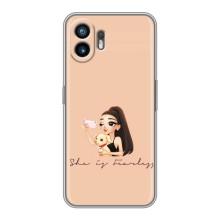Силиконовый Чехол на Nothing Phone 2 с картинкой Стильных Девушек – С собакой