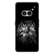 Чехлы с принтом СОВЫ для Nothing Phone (2a) Plus – Сова на чёрном