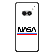 Силіконовый бампер з принтом "Наса" на Nothing Phone (2a) Plus (NASA на білому тлі)