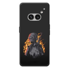 Силиконовый чехол с картинкой "Герой Pubg" на Nothing Phone (2a) Plus – В огне