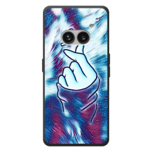 Чехол с принтом для Nothing Phone (2a) Plus (AlphaPrint - Знак сердечка) (Радужное сердце)