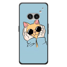 Бампер с изображением Котиков для Nichts Telefon (2а) Plus (КОТИК в очках)