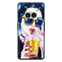 Чехол с картинкой Модные Девчонки Nothing Phone (2a) Plus – Девушка с коктейлем