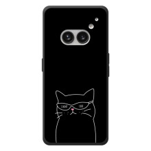 Чехол с рисунком кот на Nothing Phone (2a) Plus (Равнодушный кот)