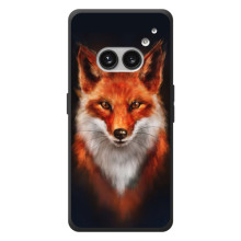 Чехол с принтом лисички на : Ни thing Телефон (2а) Плюс – Лиса на черном