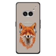 Чехол с принтом лисички на : Ни thing Телефон (2а) Плюс – Лиса в наушниках