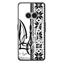 Чехол с украинским гербом на Nothing Phone (2a) Plus (Герб с вишивкой)