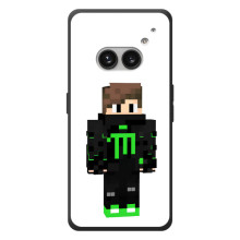 Чехлы для Nothing Phone (2a) Plus (Персонажи Майн Крафт) (Зеленый мальчик)