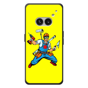 Силиконовый бампер (Работники) на Nothing Phone (2a) Plus – Строитель
