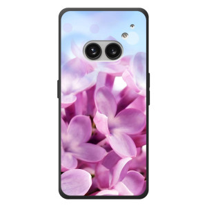 Силиконовый бампер с принтом (цветочки) на Nichts Telefon (2а) Plus – Сиреневые цветы