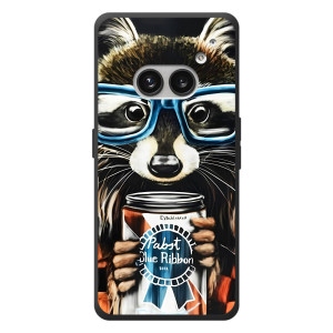 Силиконовый Чехол с Енотами на Nothing Phone (2a) Plus – Енот в очках