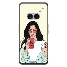 Силиконовый Чехол на Nothing Phone (2a) Plus с картинкой Стильных Девушек (С напитком)