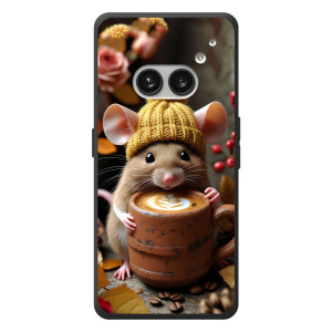 Печатный чехол «Зверята с кофе» для Nothing Phone (2a) Plus (Медведь с кофе)
