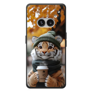 Печатный чехол «Зверята с кофе» для Nothing Phone (2a) Plus (Тигр с кофе)
