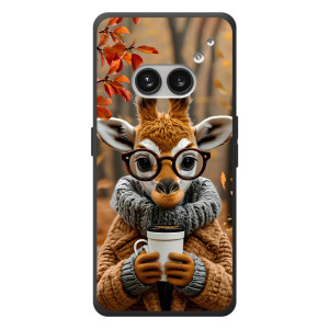 Печатный чехол «Зверята с кофе» для Nothing Phone (2a) Plus (Жираф с кофе)