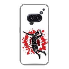 Чохли з прінтом Спортивна тематика для Nothing Phone 2a (Волейболіст)