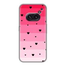 Чехлы с тематикой "Маленькие Сердечки" на Nothing Phone 2a (Чорные сердечки)