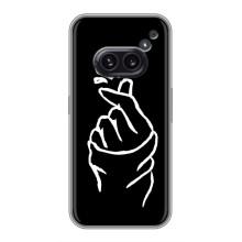 Чехлы (Знак сердечка) на Nothing Phone 2a – Сердце на черном