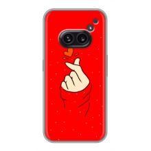 Чехлы (Знак сердечка) на Nothing Phone 2a – Сердце на красном